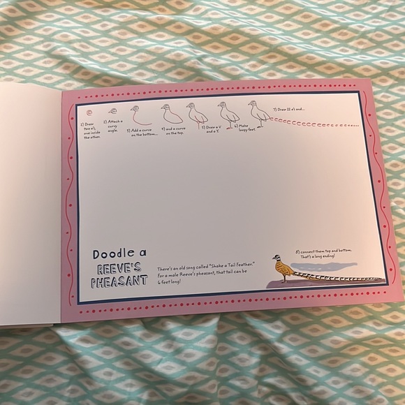 Doodle Pad Place Mat, Removable Pages, Blue, White - Picture 3 of 5